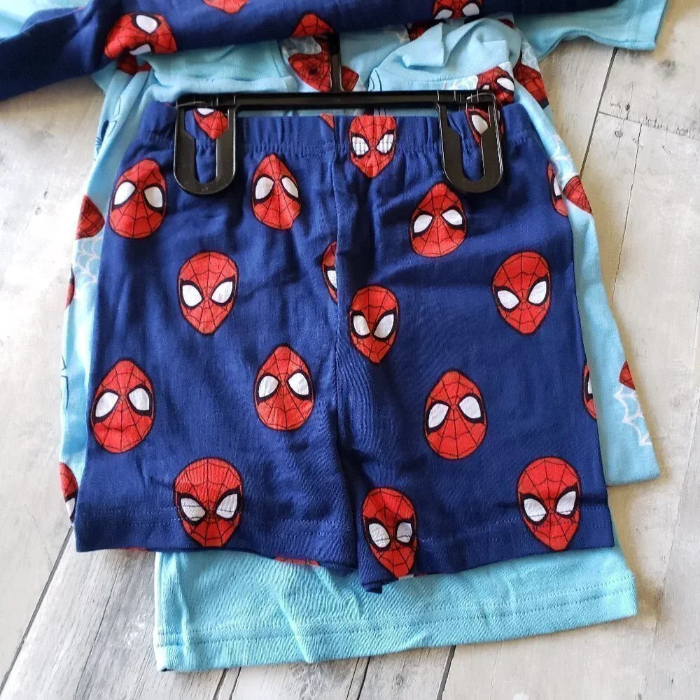 NWT - Spiderman Kids' 4-piece Cotton Pajamas - Size 7